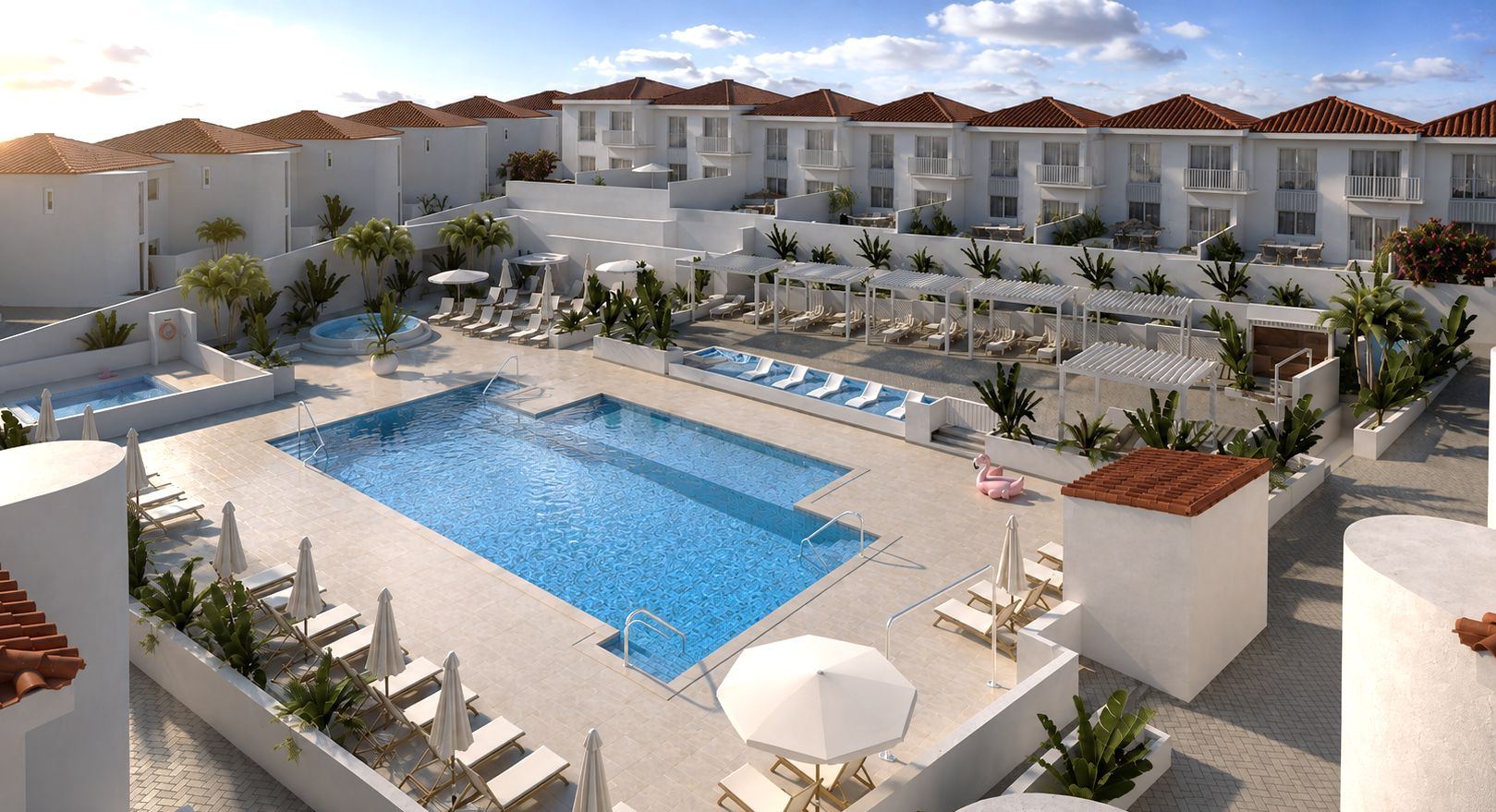 Adosado con vista a la piscina